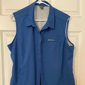 Eddie Bauer rip stop vented button up